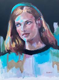 Obras de Arte con Temática de Retrato en Papel en Venta