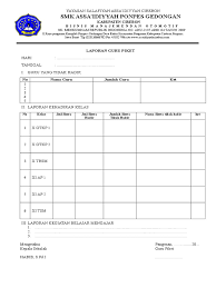 Laporan pelaksanaan tugas administrasi (lpta). Laporan Guru Piket Pdf