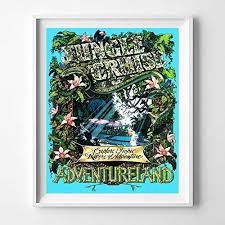 Taking a cue from the african queen and the iconic disneyland attraction, the new movie finds the rock and blunt matching wits amid a rollicking adventure. Amazon Com Disneyland Jungle Cruise Adventureland Wall Art Poster Home Decor Print Vintage Artwork Reproduction Unframed Handmade