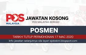 Sales executive (supporting taiwan & hong kong). Jawatan Kosong Posmen Di Pos Malaysia Berhad 2020