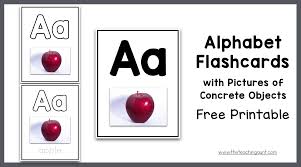 For the highest quality, i would definitely recommend printing the flash cards out onto white cardstock. Alphabet Flashcards With Pictures Of Concrete Objects The Teaching Aunt