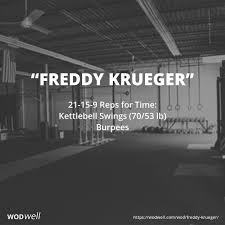Freddy Krueger Workout Crossfit Wod Wodwell Wod Crossfit Crossfit Workouts Wod Workout