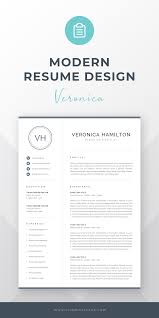 A complete guide to creating a creative cv. Resume Template With Monogram 1 2 Page Resume Modern Design Logo Marketing Cv Word And Mac Pages Instant Download Veronica Resume Design Modern Resume Design Resume Design Creative