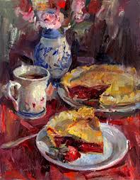 Genre Still Life Tom Nachreiner American Impressionist Painting Floral Art Tea Art