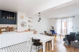 Appartement Lumineux Repense Par Mathilde Abeel Ma Petite Decoration Mon Concept Habitation Cuisines Maison Cuisine Ouverte Sur Salon Idee Salle A Manger