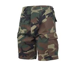 Details About Woodland Camouflage Military Bdu Button Fly Cargo Shorts 65212 Rothco