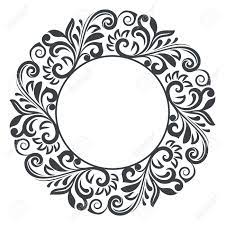 Black And White Round Floral Frame Vector Illustration Circular Royalty Free Cliparts Vectors And Stock Illustration Image 113930796 Upload your first copyrighted design.