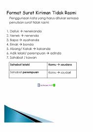 Berikut adalah beberapa contoh surat kiriman tidak rasmi yang dapat digunapakai ketika peperiksaan mahupun sekadar menulis surat yang benar, harith faidz. Format Karangan Credit Nota Latihan Upsr Pt3 Spm Facebook