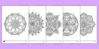 Mandalas Mindfulness Colouring Sheets For Children All images created using affinity designer.