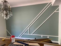 Find the perfect decorative accents at hayneedle, where you can buy online while you explore our room designs and curated looks for tips, ideas & inspiration to help you along the way. Diy Geometric Wood Accent Wall Olive June