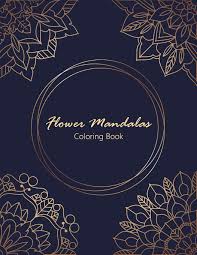 (based on keywords) beautiful coloring page for the earth day. Flower Mandalas Coloring Book Easy 40 Pictures With Black Background For Adult In Large Print Size 8 5x11 Inches Page Each Relax Color Reymond 9798686784185 Amazon Com Books