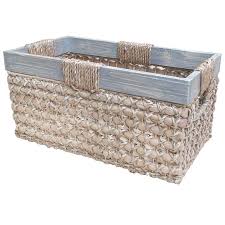 Rectangle X Weave Wood Basket Woven Wood Wood Basket Basket