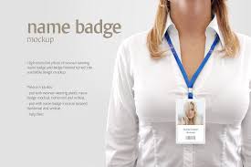 Name Badge Product Mockup 68538 Name Badges Stationery Mockup Badge Design