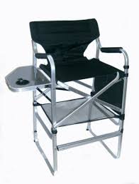 The Professional Tall Directors Folding Chair With Side Table Cup Holder Footrest Carry Handles Side Storage Bag And Directors Chair Seat Storage Chair