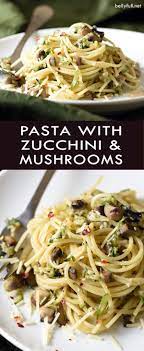 This Simple Pasta Dish With Zucchini Mushrooms Garlic And Parmesan Is So Easy And Flavorful Pasta With Zucchini And Mushrooms Easy Pasta Dishes Easy Pasta