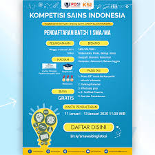 Jadwal ppdb sma 2021/2022 di beberapa lokasi di indonesia sudah muncul, tidak terkecuali di tangerang. Posi Kompetisi Sains Indonesia Posi 2021 Gratis Facebook