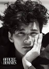 Won Bin In L Officiel Hommes April 2012 Korean Men Hairstyle Curly Hair Men Curly Hair Styles