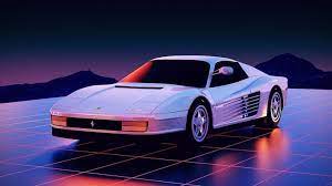 1986 Ferrari Testarossa Wallpaper In The Style Of Outrun 2000x1125 Testarossa Ferrari Testarossa Retro Cars Ferrari