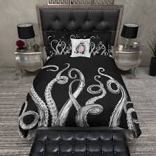 White Black And Cream Bedding Black And White Octopus Tentacle Bedding Collection Duvet Bedding Sets Luxury Bedding Duvet Bedding