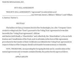 buyout agreement template buy sell agreement sample buy sell ...