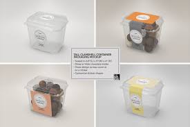 01 Clear Container Packaging Mockups In 2020 Packaging Mockup Clear Container Food Mockup