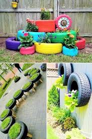 Another Thing That Looks Best For The Decoration Of The House Garden Is The Use Of Tires In It Tires Are Garden Projects Garden Containers Creative Gardening