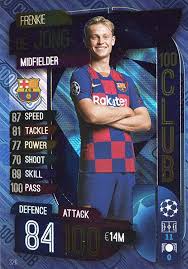 Match attax and adrenalyn cards. Match Attax 19 20 Frenkie De Jong 100 Club Trading Card Fc Barcelona By Match Attax 19 20 Shop Online For Toys In The United States