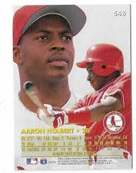 1996 Fleer Ultra Baseball Aaron Holbert Rookie Card #548 St. Louis  Cardinals