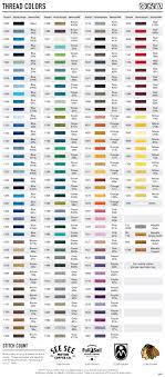 Embroidery Thread Color Conversion Chart Pantone Thread