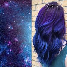 A Long Time Ago In A Galaxy Far Far Away Thehairfairy Channeled Her Inner Star Wars Fangirl With This Galaxy Hair Color Pretty Hair Color Cool Hair Color