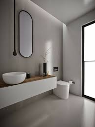 Wandgestaltung Bad Ohne Fliesen Im Minimalistischen Stil Badezimmer Fliesen Badezimmer Badezimmer Innenausstattung