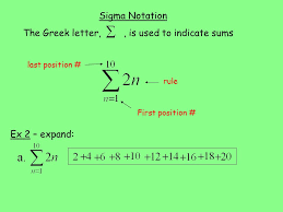 I was finding how to use sigma notation, and finally found such a good one. 1 4 Infinite Geometric Series Learning Objective To Explore What Happens When A Geometric Series Is Infinite And To Express It Using Sigma Notation Warm Up Ppt Download