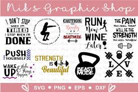 Download Fitness Bundle Svgs Workout Svgs Fitness Svgs 10 For 1 Svg Bundle Cricut Projects Beginner Workout Svg