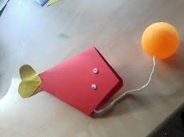 Un Poisson Bilboquet Bilboquet Poisson Papier Carton