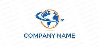 Plane With Swoosh Around Globe Logo Design Logo Design Template Advertising Logo
