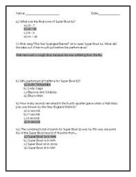 Whether you have a science buff or a harry potter fa. Super Bowl 52 Trivia Quiz By Teacher Chip S School Store Tpt