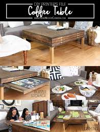 Diy Coffee Table With Pullouts Home Made By Carmona Diy Farmhouse Coffee Table Diy Coffee Table Coffee Table Farmhouse