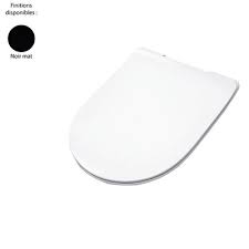 Lunette de wc clipsable personalisable : Abattant Wc Declipsable Slim Noir Pour Cuvette File 2 0 Artceram