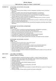 We are hiring an experienced accounting manager to join our team. Inventory Accounting Resume Samples Velvet Jobs