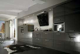 Howdens fitted kitchen, grey gloss, oak block worktop, doors, units, handles. 15 Black And Gray High Gloss Kitchen Designs Home Design Lover