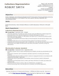 collections representative resume