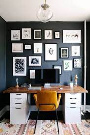 Your work area should be functional but also reflective of the things that motivate you. 4 Tips For Making Any Office Look Like A Modern Masterpiece Home Office Decor Small Space Design Home Office Design