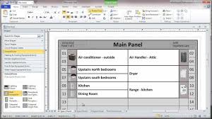 Printable electrical panel label templates free wiring diagram for. Creating A Residential Electrical Panel Directory In Visio 2010 Youtube