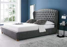 mia winged upholstered bed frame king size bed frame upholstered bed frame cheap king size beds