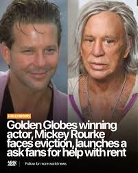 Once a Hollywood heartthrob, now fighting to stay afloat. Homelessness  seems to strike Hollywood hard! #MickeyRourke #HollywoodFallout  #CelebrityStruggles #EvictionCrisis
