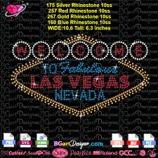 Download Lllá… Las Vegas Sign Digital Rhinestone Template Bling Transfer