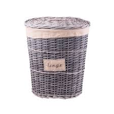Coffre A Linge Osier Gris Paniers Et Boites De Rangement La Foir Fouille