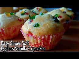 Eggless Vanilla Cup Cake Easy Vanilla Cake With And Without Mold No Oven Curd Condensed Milk Youtube In 2020 Easy Vanilla Cake Eggless Recipes Eggless