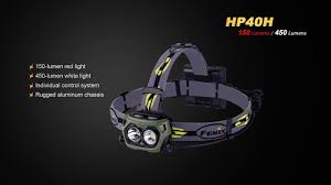Fenix Hp40h Led Headlamp 150lumens Red Light 450lumens White Hunting Headlamp