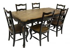 French Country Style Black Rustic Dining Table Family Dining Table Rustic Farmhouse Dining Table French Dining Tables